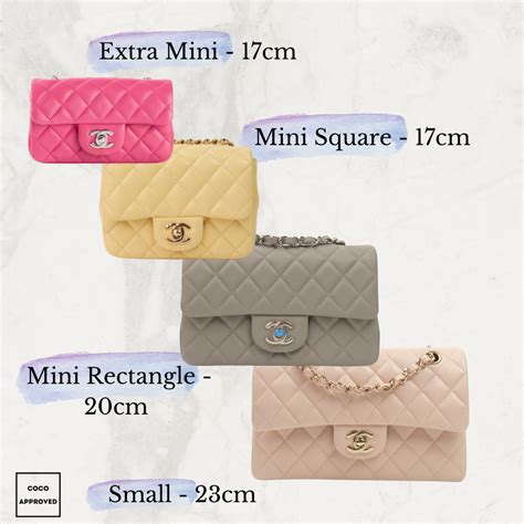 chanel classic flap bag size guide|Chanel classic flap size comparison.